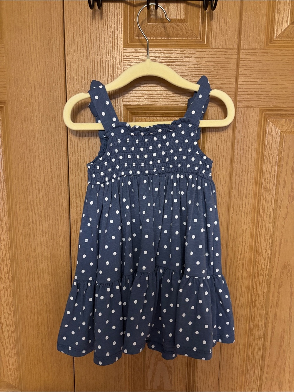 Polka Dot Kids Dress- Blue